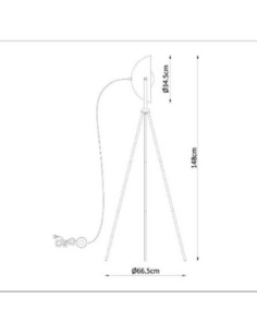 Lampadaire Led métal noir/doré Alvaro - Lucide Leluminaireled.com 2