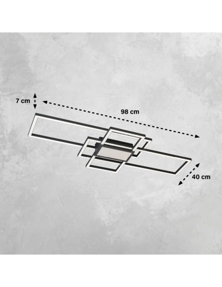 Seth Fischer & Honsel  – Plafonnier LED avec trois éléments lumineux ajustables, parfait pour un éclairage flexible et stylé