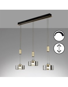 Fischer & Honsel  – Lavin  Suspension LED 3x9W, lumière chaude 2700K,