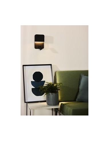 Applique murale Led 2 sources lumineuses prise USB - Lucide - Boxer Leluminaireled.com