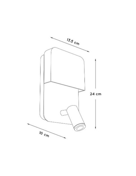 Applique murale Led 2 sources lumineuses prise USB - Lucide - Boxer Leluminaireled.com