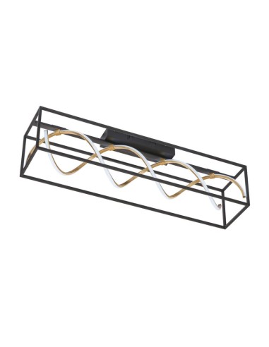 Plafonnier led ,40W 4700lm, 2700k à 6500k noir sable , dimmable - GIL