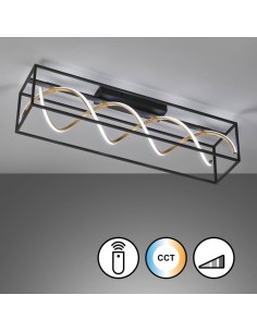 Plafonnier led ,40W 4700lm, 2700k à 6500k noir sable , dimmable - GIL 2