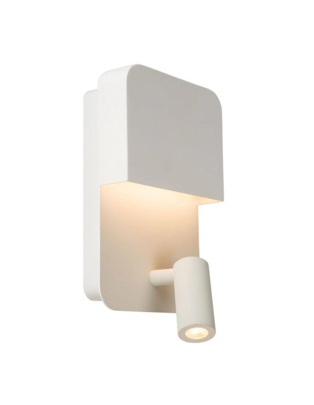 Applique murale Led 2 sources lumineuses prise USB - Lucide - Boxer Leluminaireled.com