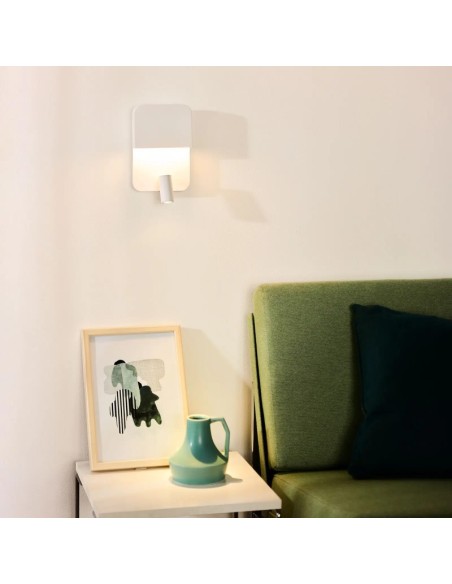 Applique murale Led 2 sources lumineuses prise USB - Lucide - Boxer Leluminaireled.com