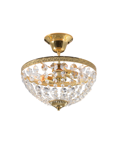 Plafonnier 2 x E14, max. 40W, Doré et Cristal, Ø30 cm – Markslöjd – Hanaskog  | Markslöjd