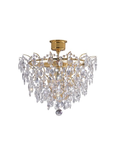 Plafonnier en cristal E14, max. 40W, IP20, doré – Markslöjd – Rosendal  | Markslöjd