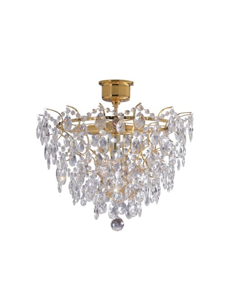 Plafonnier en cristal E14, max. 40W, IP20, doré – Markslöjd – Rosendal  | Markslöjd