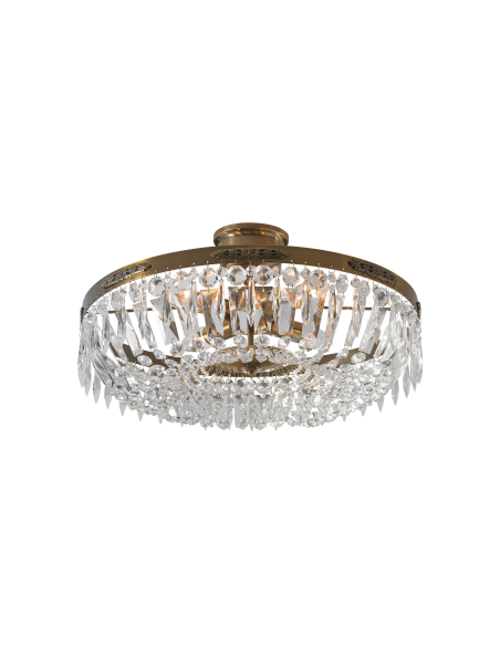 Plafonnier Cristal 4 x E14, 40W, Laiton Antique – Markslöjd – Hovdala  | Markslöjd