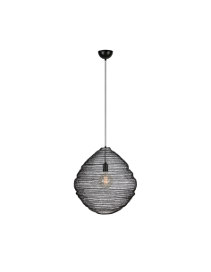 Suspension E27 40W max métal noir effet ruche – Markslöjd – Tazza intérieur | Markslöjd