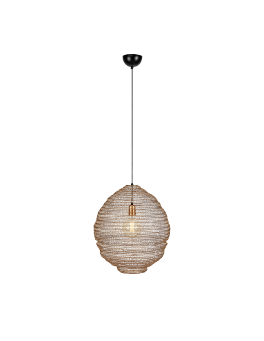 Suspension dorée E27 40W max effet ruche métal – Markslöjd – Tazza intérieur | Markslöjd