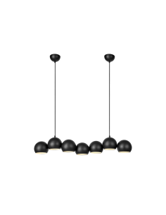 Suspension Led 7x E14, max. 40W, Noir – Markslöjd – Cupolo intérieur | Markslöjd