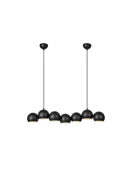 Suspension Led 7x E14, max. 40W, Noir – Markslöjd – Cupolo intérieur | Markslöjd