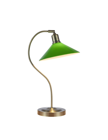 Lampe de table rétro E27 verre et laiton vieilli intérieur | Markslöjd
