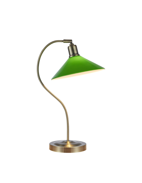 Lampe de table rétro E27 verre et laiton vieilli intérieur | Markslöjd