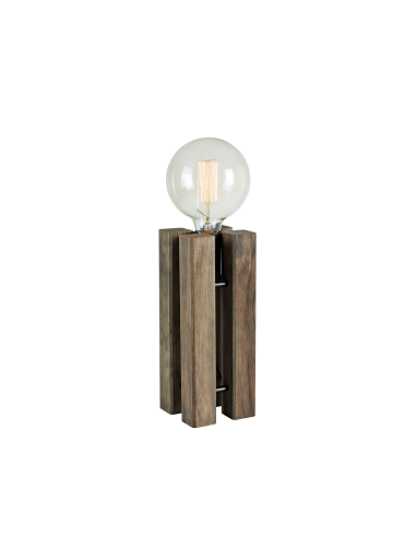 Lampe de table E27, 40W max, bois teinté noyer, 28 cm – Markslöjd Lodge  | Markslöjd