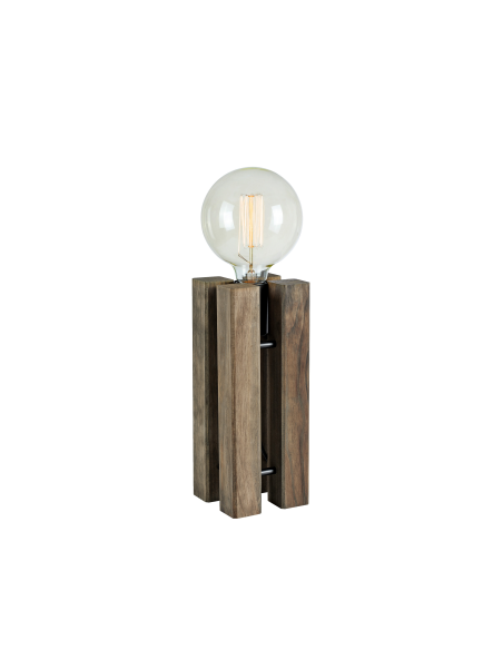 Lampe de table E27, 40W max, bois teinté noyer, 28 cm – Markslöjd Lodge  | Markslöjd