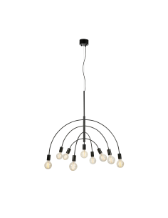 Plafonnier Lavello Markslojd vue de face noir 9 lumières