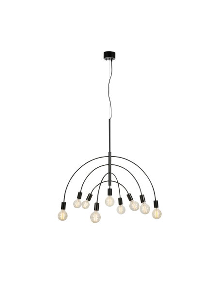 Plafonnier Lavello Markslojd vue de face noir 9 lumières