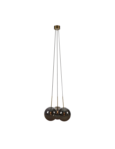 Suspension vintage 3 abat-jours en verre fumé – Markslöjd – Dione intérieur | Markslöjd