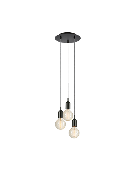 Suspension Bronx noir rond métal – Markslöjd intérieur | Markslöjd