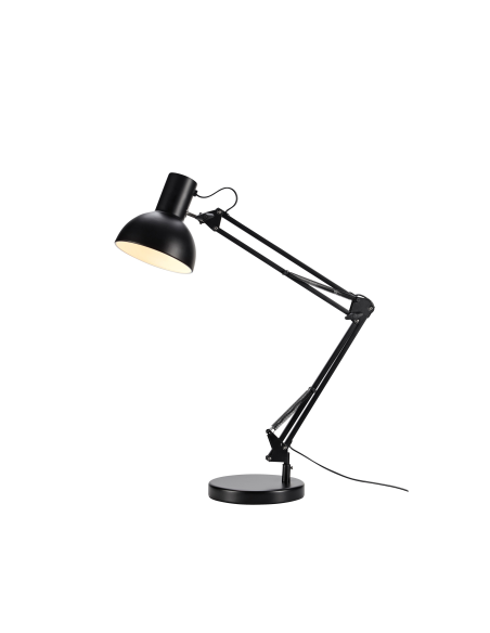 Lampe de bureau E27 noire orientable 80 cm – Markslöjd intérieur | Markslöjd