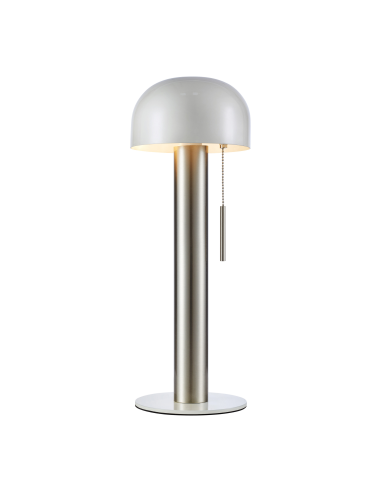 Lampe de table 2xG9 18W Max, nickel satiné et blanc avec interrupteur rétro – Markslöjd  | Markslöjd