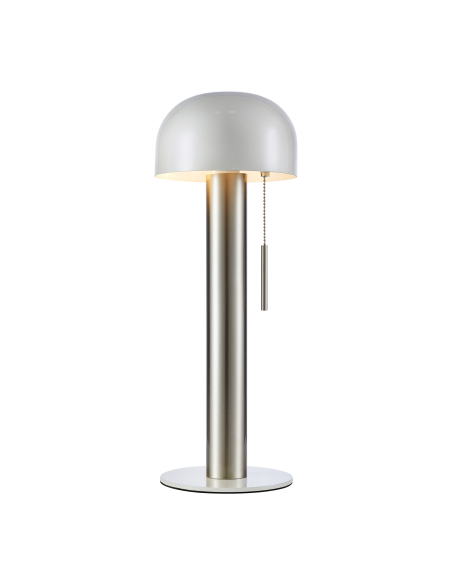 Lampe de table 2xG9 18W Max, nickel satiné et blanc avec interrupteur rétro – Markslöjd  | Markslöjd