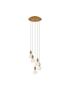 Suspension 5xE27, max. 5x60W, IP20, bronze – Markslöjd – Bronx rond intérieur | Markslöjd