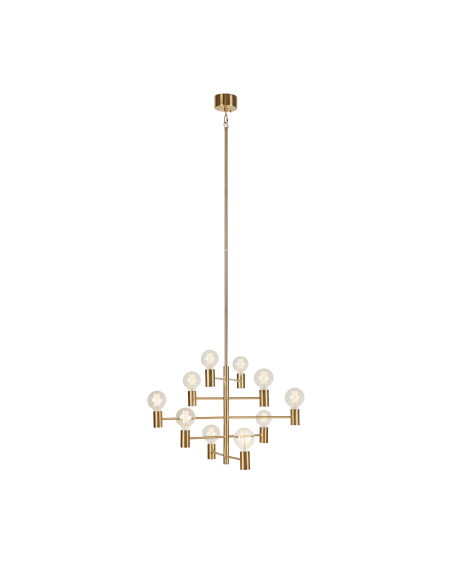 Suspension 10 lampes laiton culot E27 60W – Markslöjd – Paris intérieur | Markslöjd