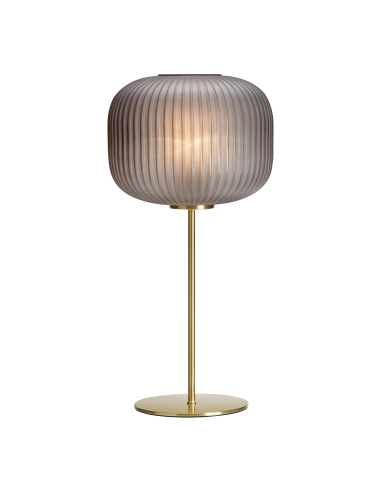 Lampe de table Sober en laiton brossé et verre fumé – Markslöjd intérieur | Markslöjd