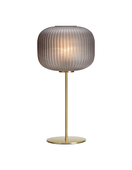 Lampe de table Sober en laiton brossé et verre fumé – Markslöjd intérieur | Markslöjd