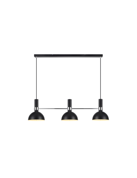 Suspension Led 3 points lumineux noire et chrome intérieur | Markslöjd