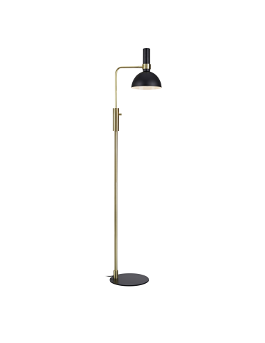 Lampadaire Led, 1xE27, IP20, noir et laiton brossé – Markslöjd – Larry  | Markslöjd