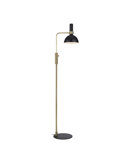 Lampadaire Led, 1xE27, IP20, noir et laiton brossé – Markslöjd – Larry  | Markslöjd