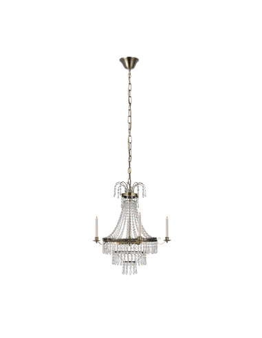 Lustre antique E14 3x40W avec prismes sculptés en cristal – Markslöjd  | Markslöjd