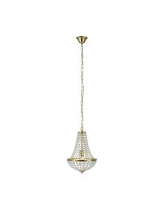 Lustre 1xE27 cristal et laiton brossé Ø30 cm – Markslöjd – Gränsö intérieur | Markslöjd