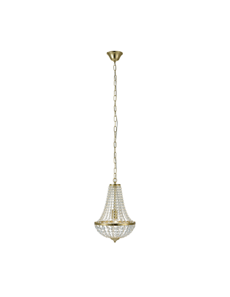 Lustre 1xE27 cristal et laiton brossé Ø30 cm – Markslöjd – Gränsö intérieur | Markslöjd