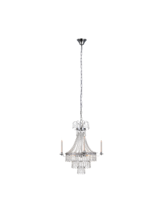 Lustre chromé E14 3x40W avec prismes en cristal – Markslöjd intérieur | Markslöjd