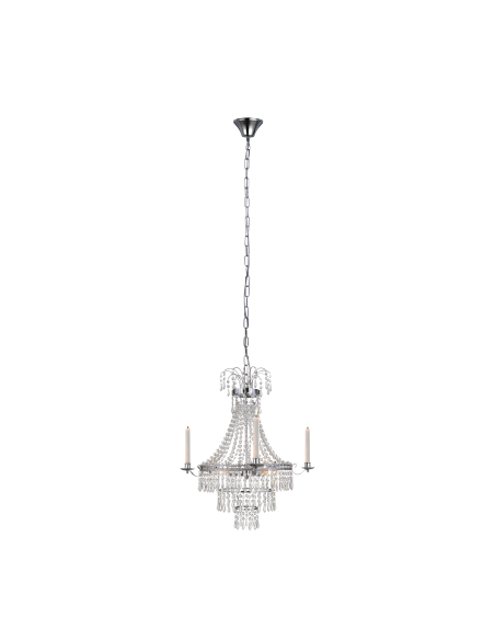 Lustre chromé E14 3x40W avec prismes en cristal – Markslöjd intérieur | Markslöjd