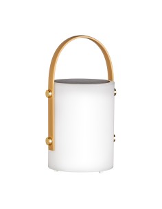 Lampe de table LED Bari blanche solaire avec 7 modes RGB