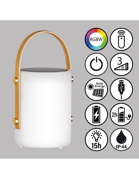 Lampe de table LED Bari utilisée en extérieur sur terrasse ou jardin