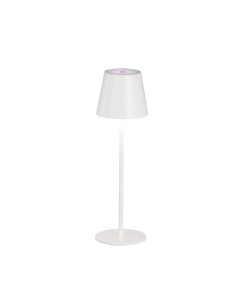Lampe de table LED Viletto blanche sand en métal avec variateur tactile