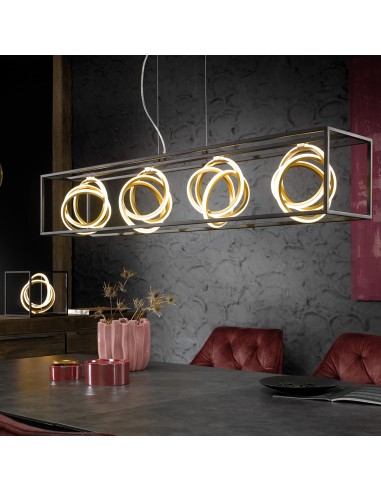 Suspension Gisi Fischer Honsel design moderne avec éclairage puissant 5900 lumens