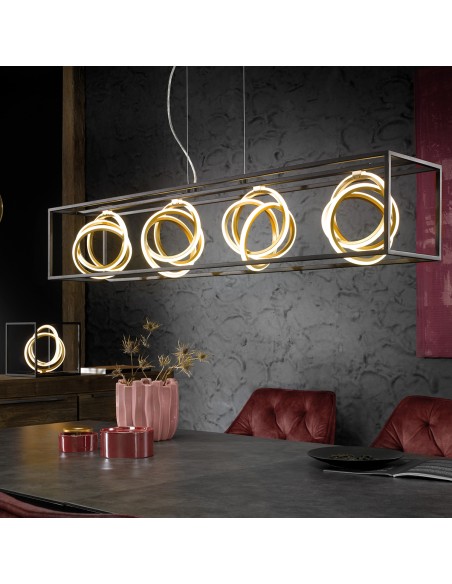 Suspension Gisi Fischer Honsel design moderne avec éclairage puissant 5900 lumens