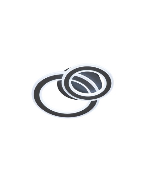 Plafonnier LED Elvas noir sable avec télécommande et éclairage CCT