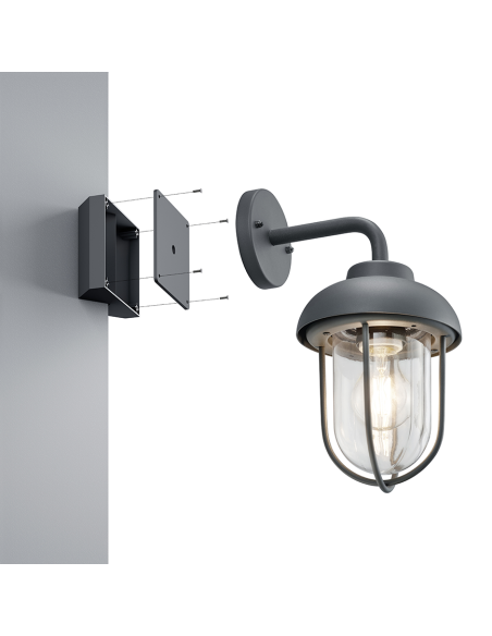 Support d’angle Eckbefestigung noir pour fixation murale en coin