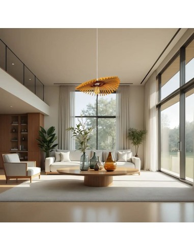 Suspension finition chêne Diam. 100 cm 1xE27 12 W - Atelier Loupiote - Cygne