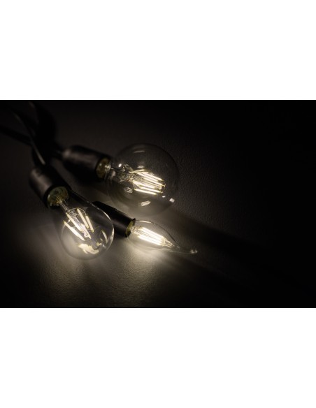 Ampoule Globe ambrée Trio dimmable 3 niveaux lumière chaude