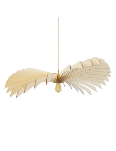 Suspension Led bois Clair Diam. 120 cm 1xE27 12 W - Atelier Loupiote - Aigle